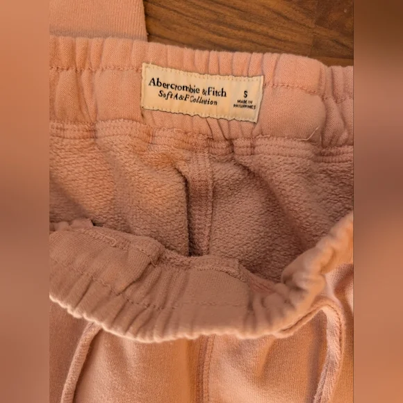 🩷 Abercrombie & Fitch Soft AF Collection Baby Pink Sweatpants Joggers - Picture 8 of 8